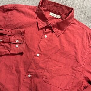 Ace Rivington Shirt Mens XL Red 100% Cotton Heritage Casual Button Up California